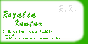 rozalia kontor business card