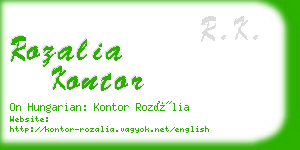 rozalia kontor business card